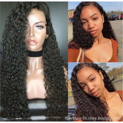 Cuticle Aligned Virgin Human Brazilian Hair Wig,Wholesale Cheap For Black Women 40 Inch Curly Deep Wave Full Lace Human Hair Wig